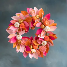 Pink Pumpkin Patch Wreath