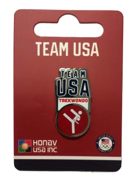 2020 Summer Olympics Tokyo Japan "Team USA" Taekwondo Pictogram Metal Lapel Pin