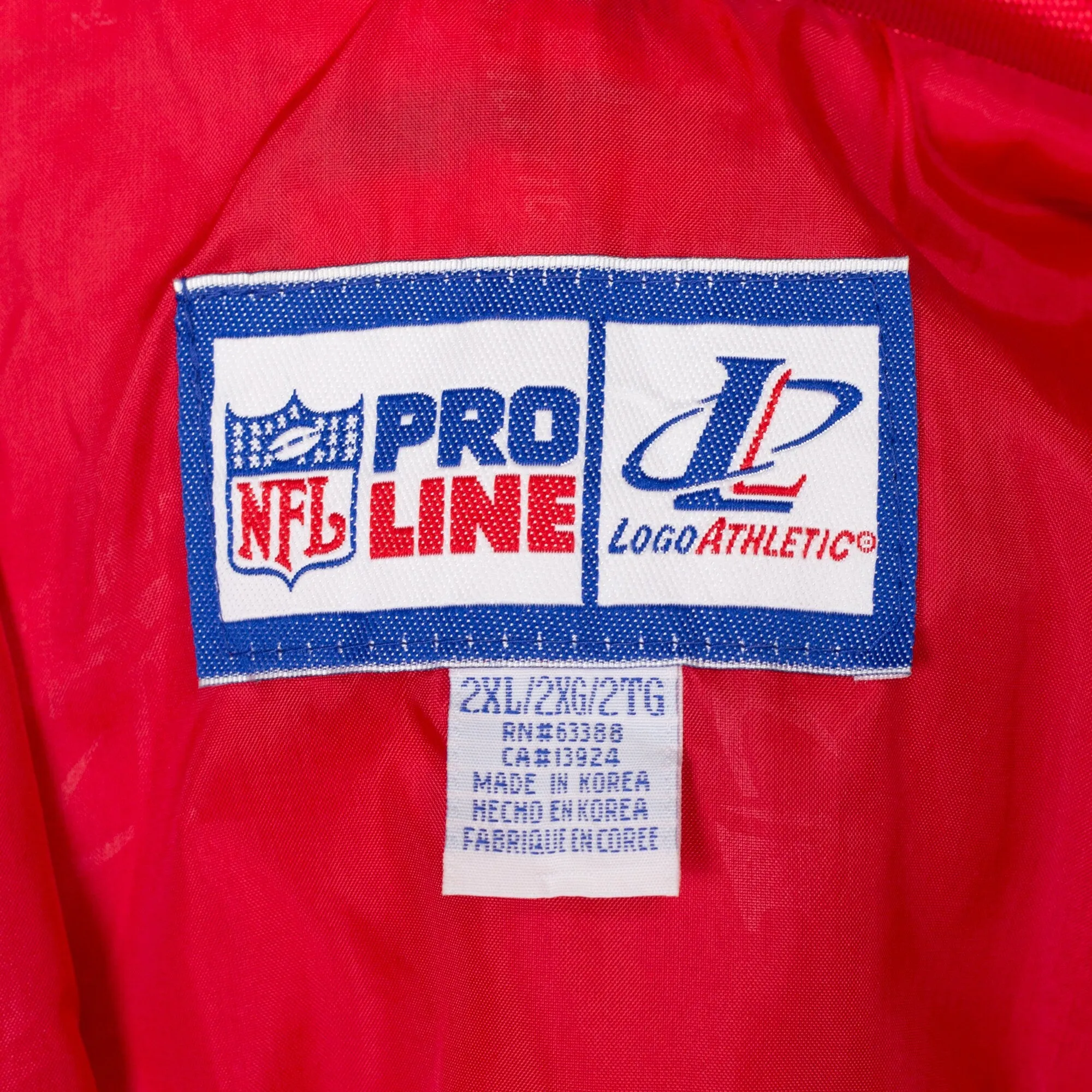 2X 90s Tampa Bay Buccaneers NFL Pro Line Red Satin Jacket