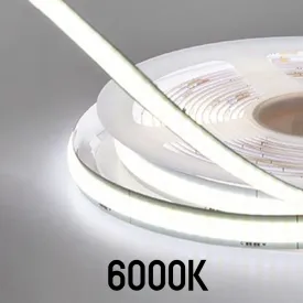 5 Meter 24V LED COB Strip 6000K IP65 (Power Supply Not Included)