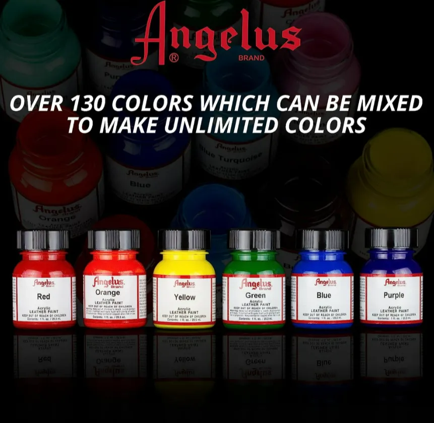 (80 Colors) Angelus Acrylic Leather Paint (A to L)