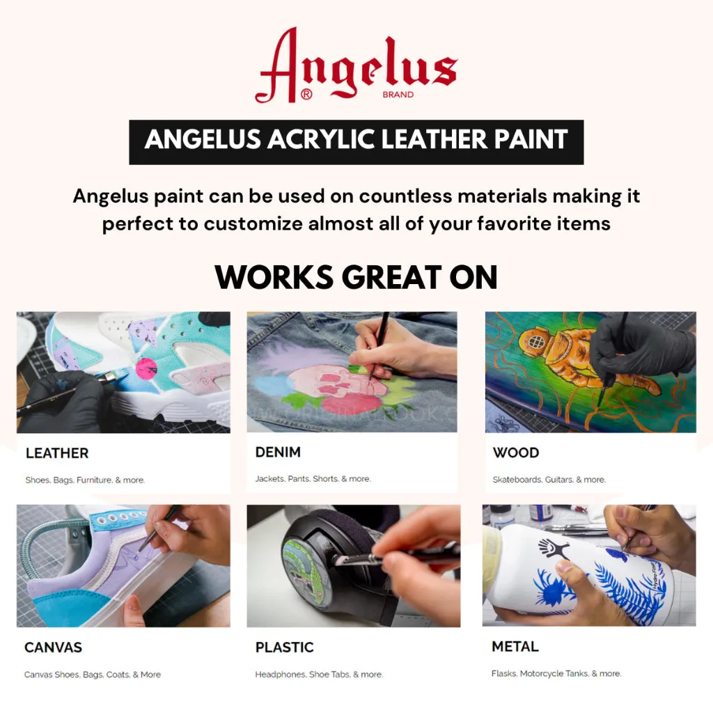 (80 Colors) Angelus Acrylic Leather Paint (A to L)