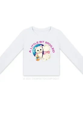 A Little Bit Spoiled Long Sleeve Crop Top Cherrykitten