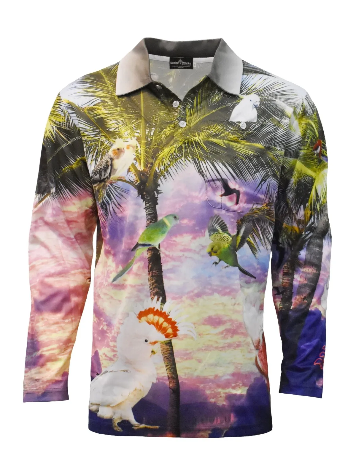 Adult Long Sleeve - Parrots Plus Size