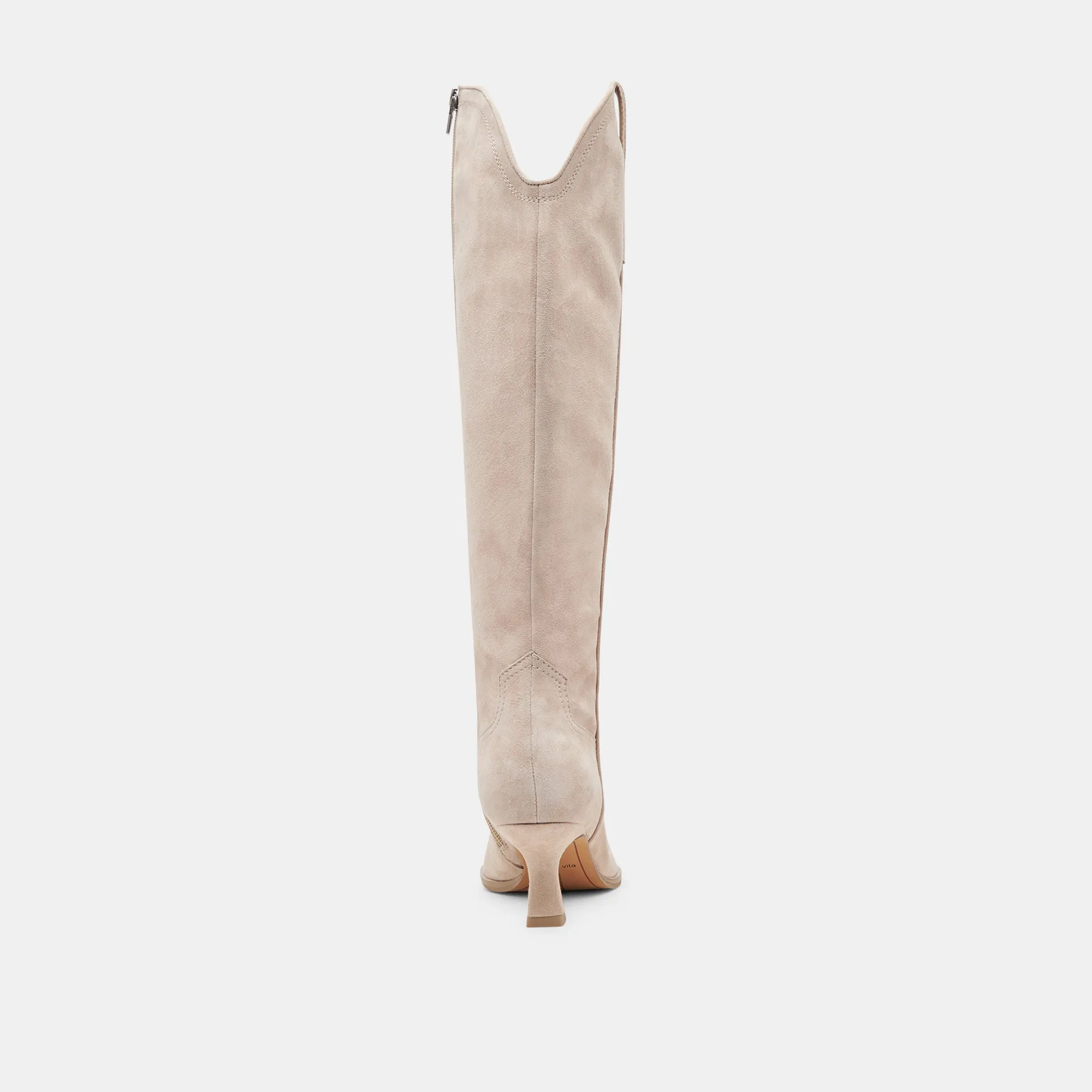 ARIANA WIDE CALF BOOTS TAUPE SUEDE