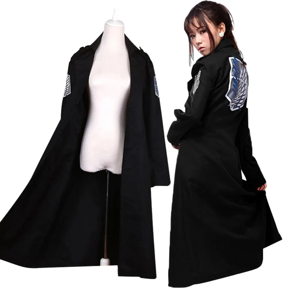 Attack on Titan Levi Rivaille Jacket Cloak Halloween Cosplay Costume Men Women Anime Trench Coat