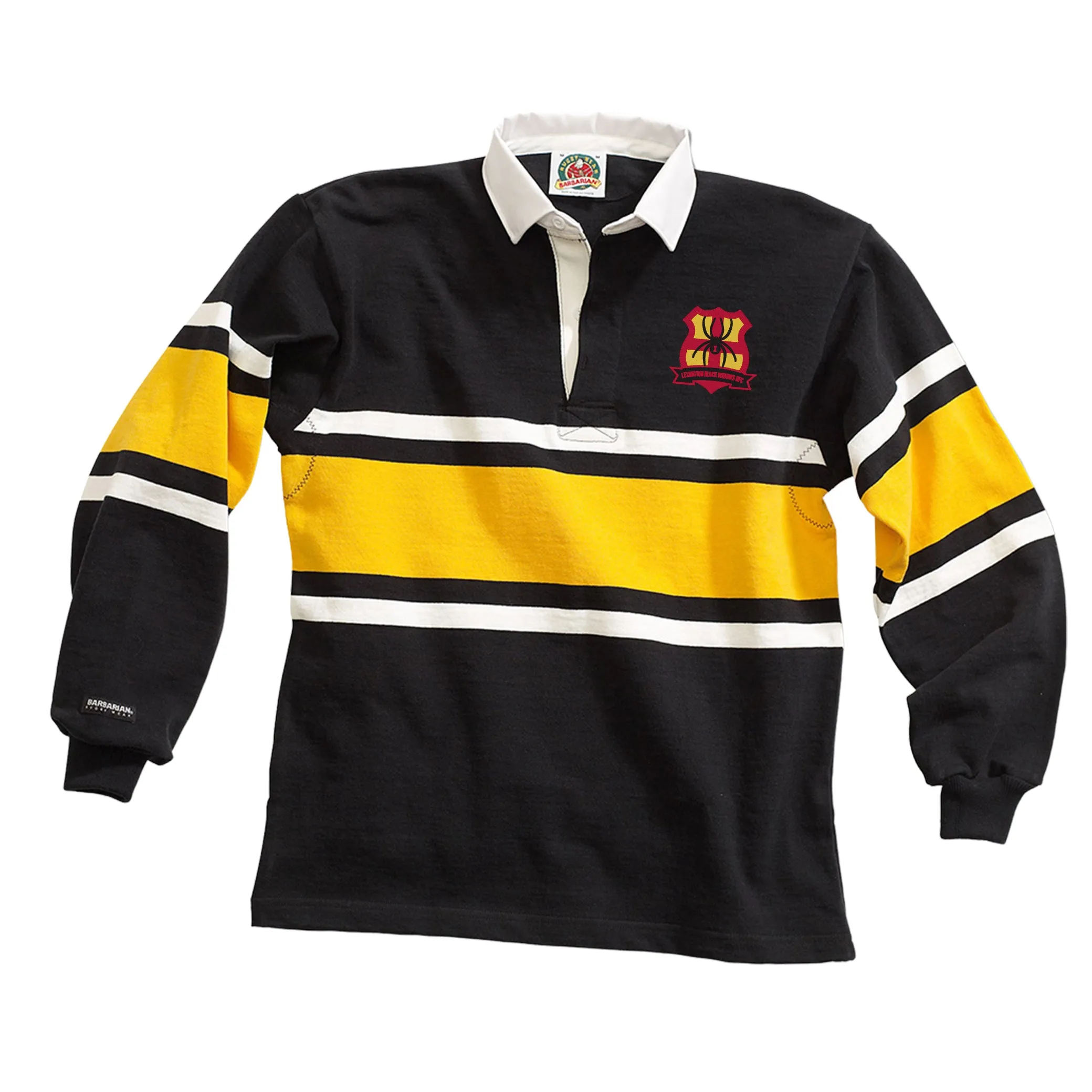 Black Widows RFC Collegiate Stripe Rugby Jersey