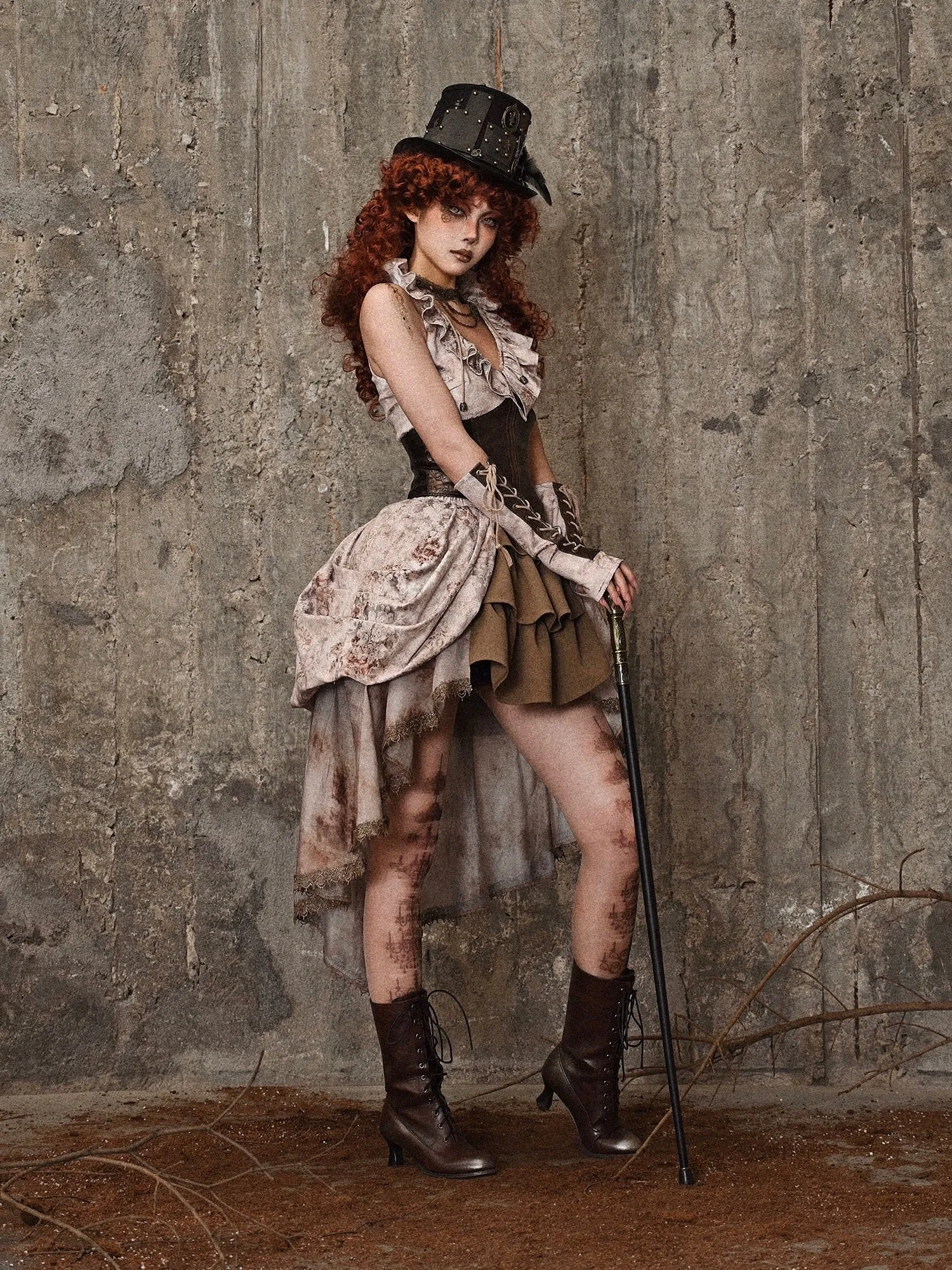 [Blood Supply] Dragon Era steampunk short Cake mini Skirt