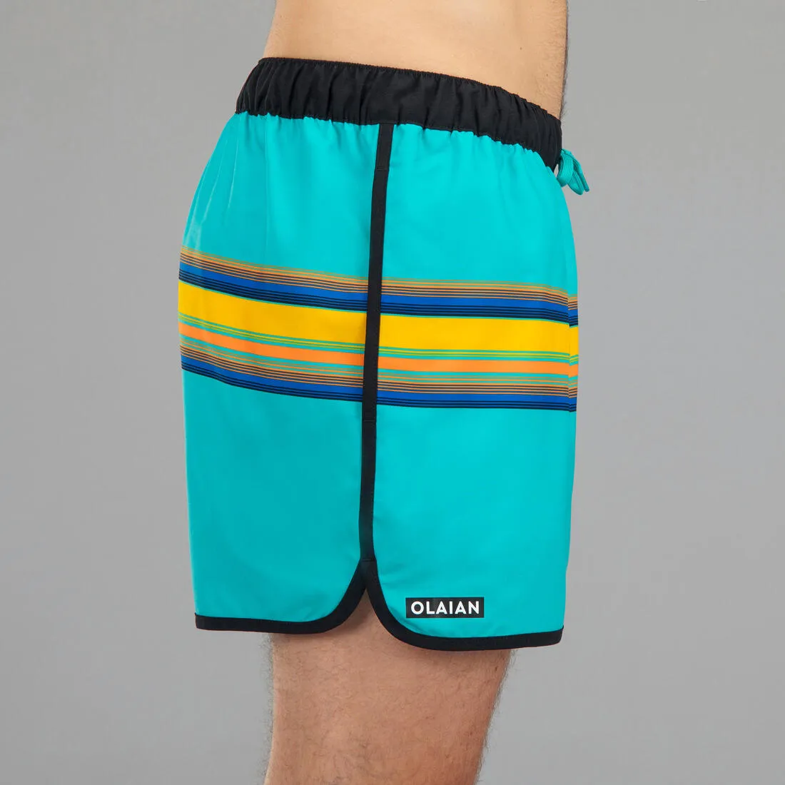 Boardshort surf 100 short SUNSTRIPEGREEN