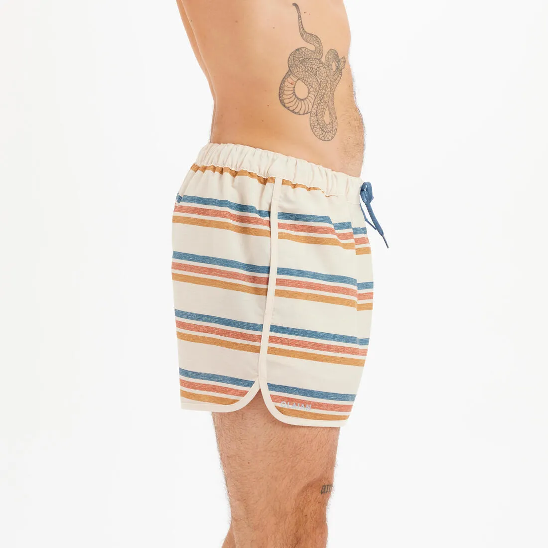 Boardshort surf 100 short SUNSTRIPEGREEN