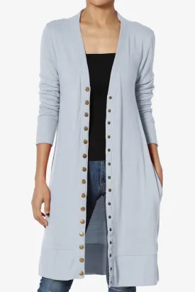 Braeden Snap Button Long Cardigan