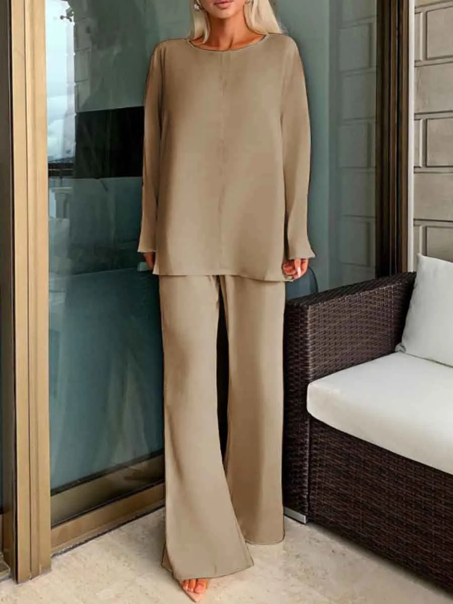 Comfortable Round Neck Loose Casual Two-piece Suit