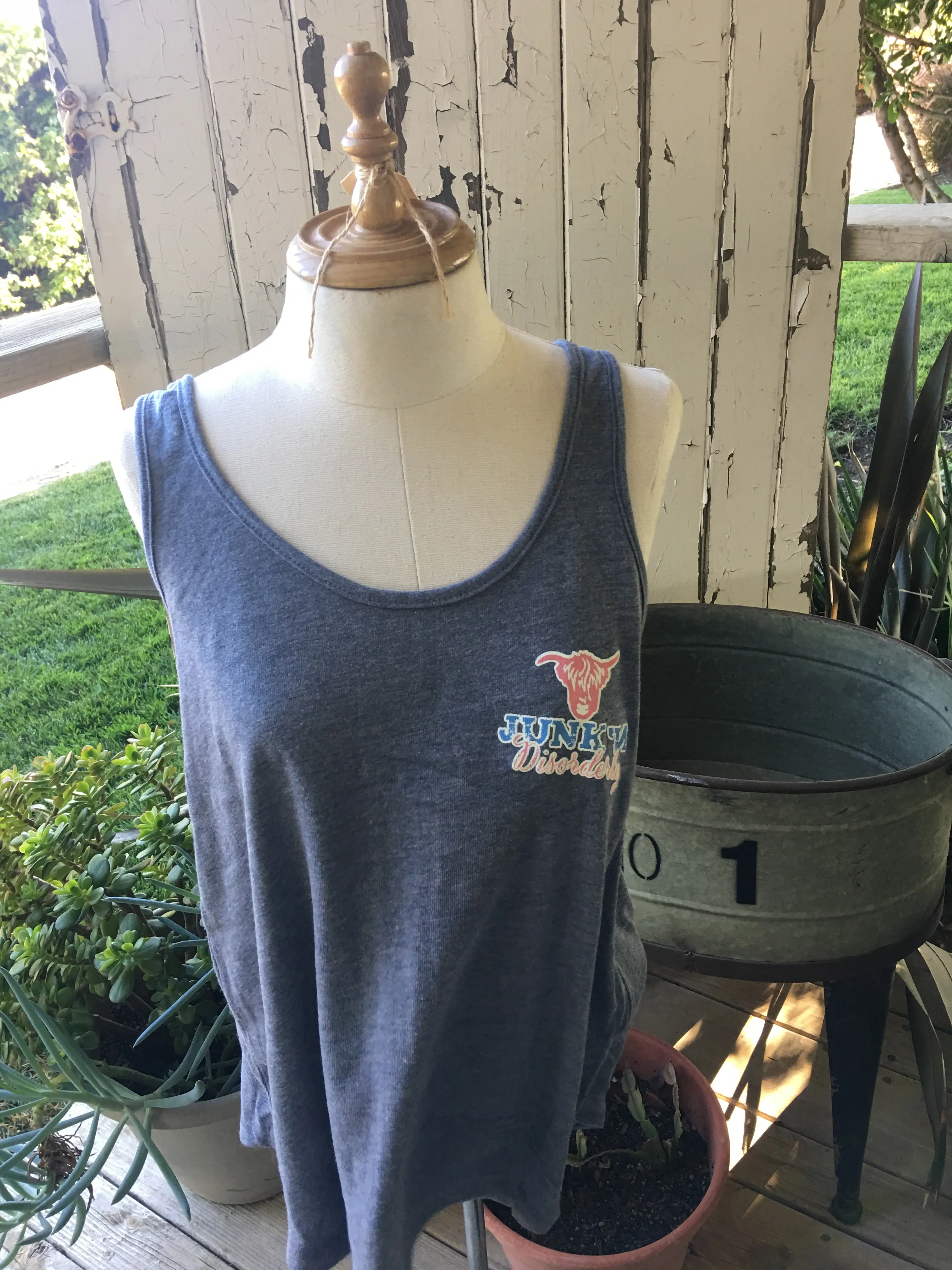 Dark Blue Junk 'N Disorderly Tank Top