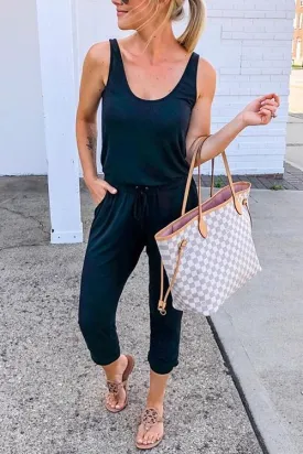 Drawstring Jumpsuit