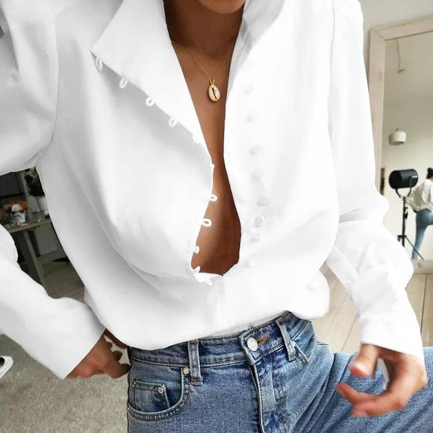 Fashionable Chinese Stand Collar Long Sleeve Shirt