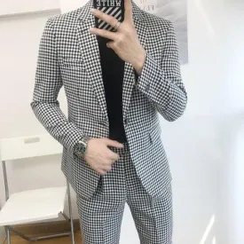 Federico Houndstooth Prom Suit