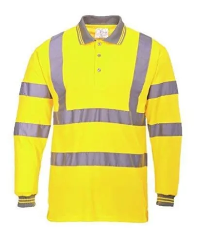 Hi Vis Polo Shirt Long sleeved RIS 3279 Portwest S277