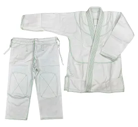 Jiu Jitsu Uniform, Gold Weave, White