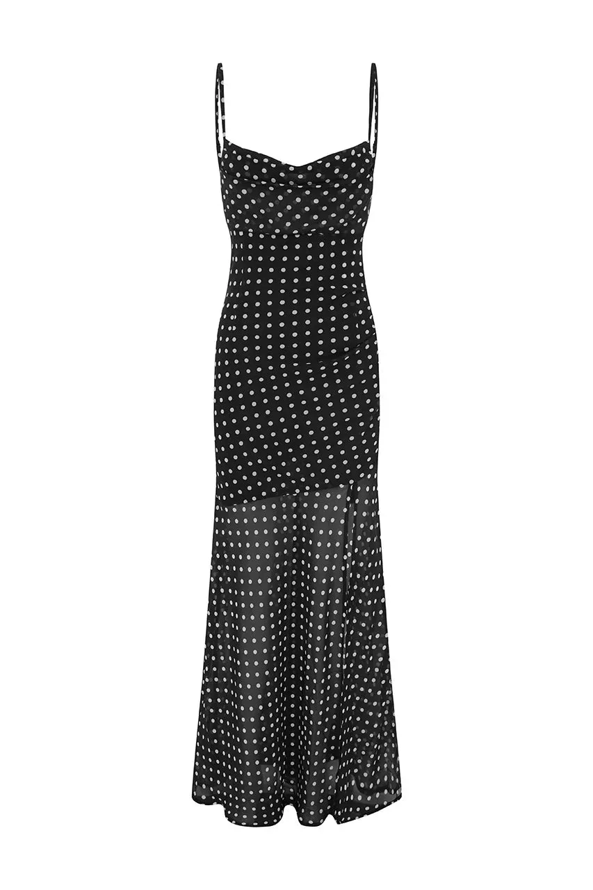 Kyleah Maxi Dress - Black/White