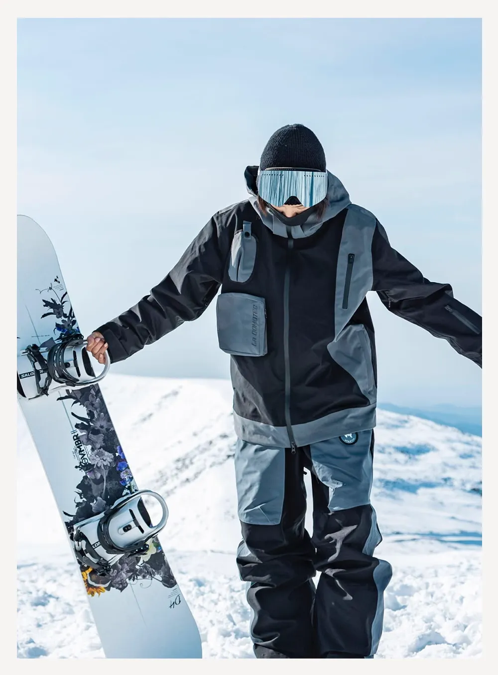 LA QOMOTEC Black Airplane Ski Suit