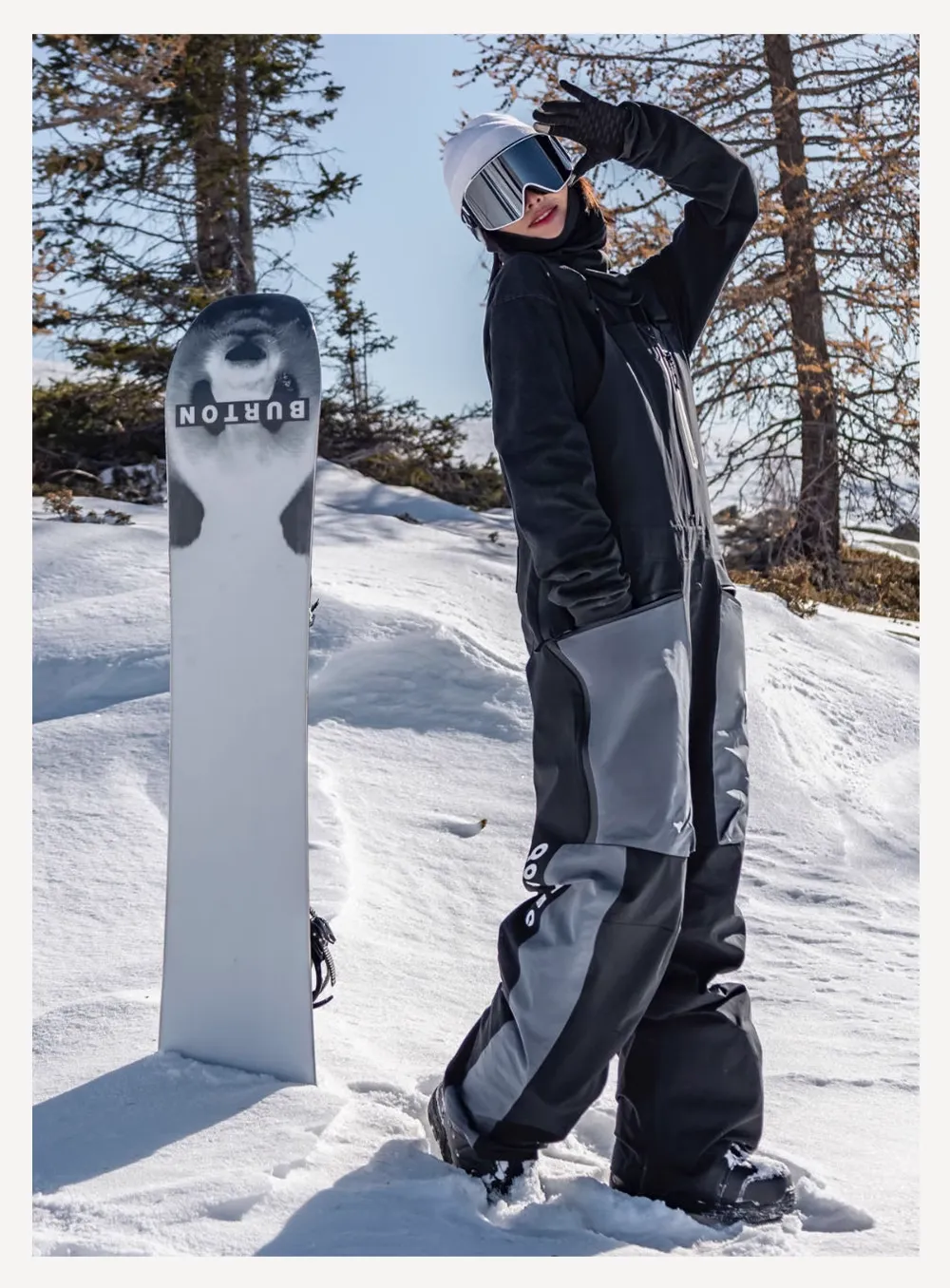 LA QOMOTEC Black Airplane Ski Suit