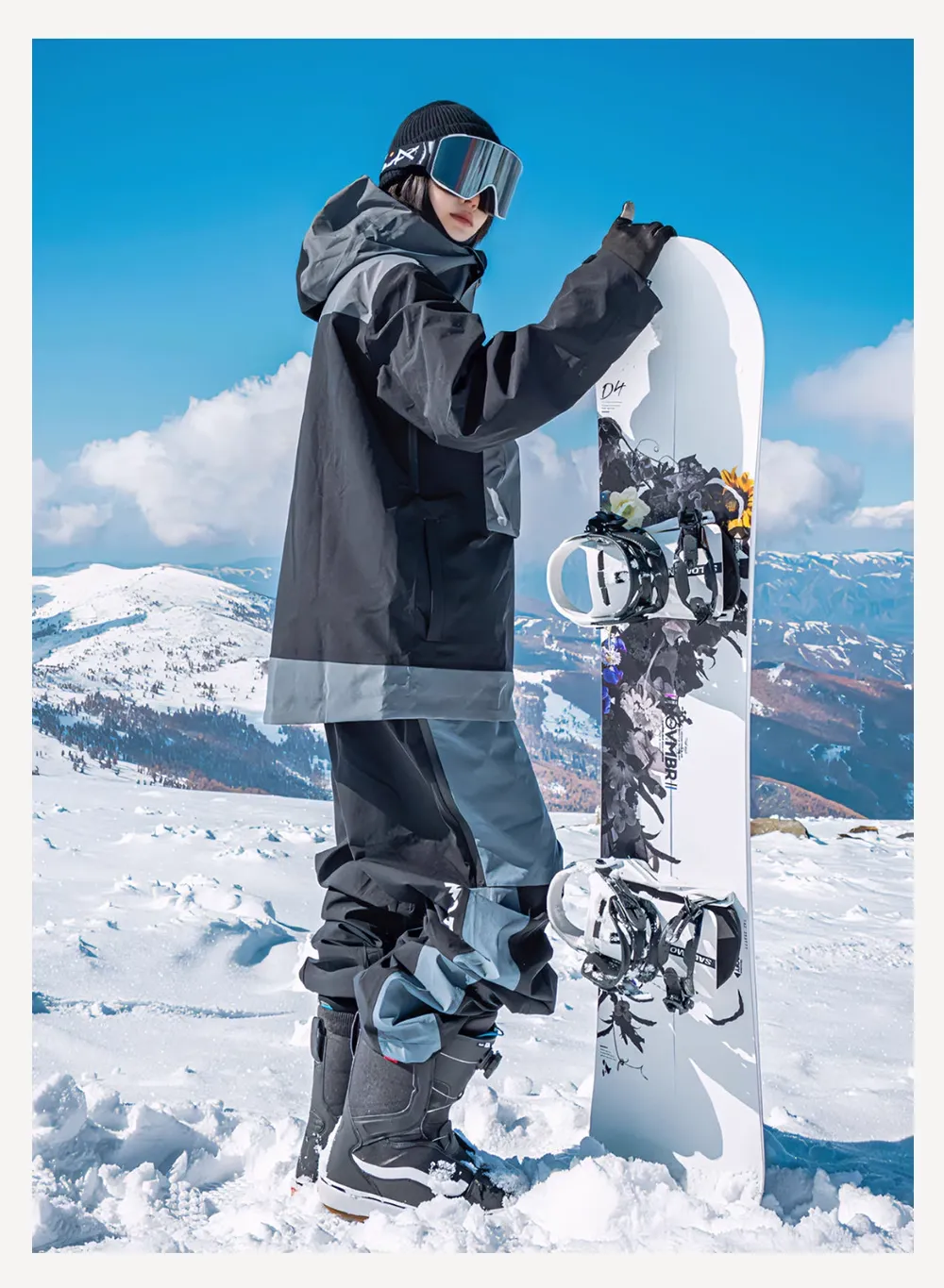 LA QOMOTEC Black Airplane Ski Suit