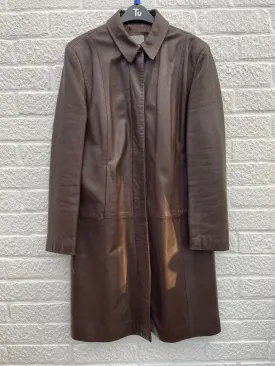 M&S Leather Coat Size 12