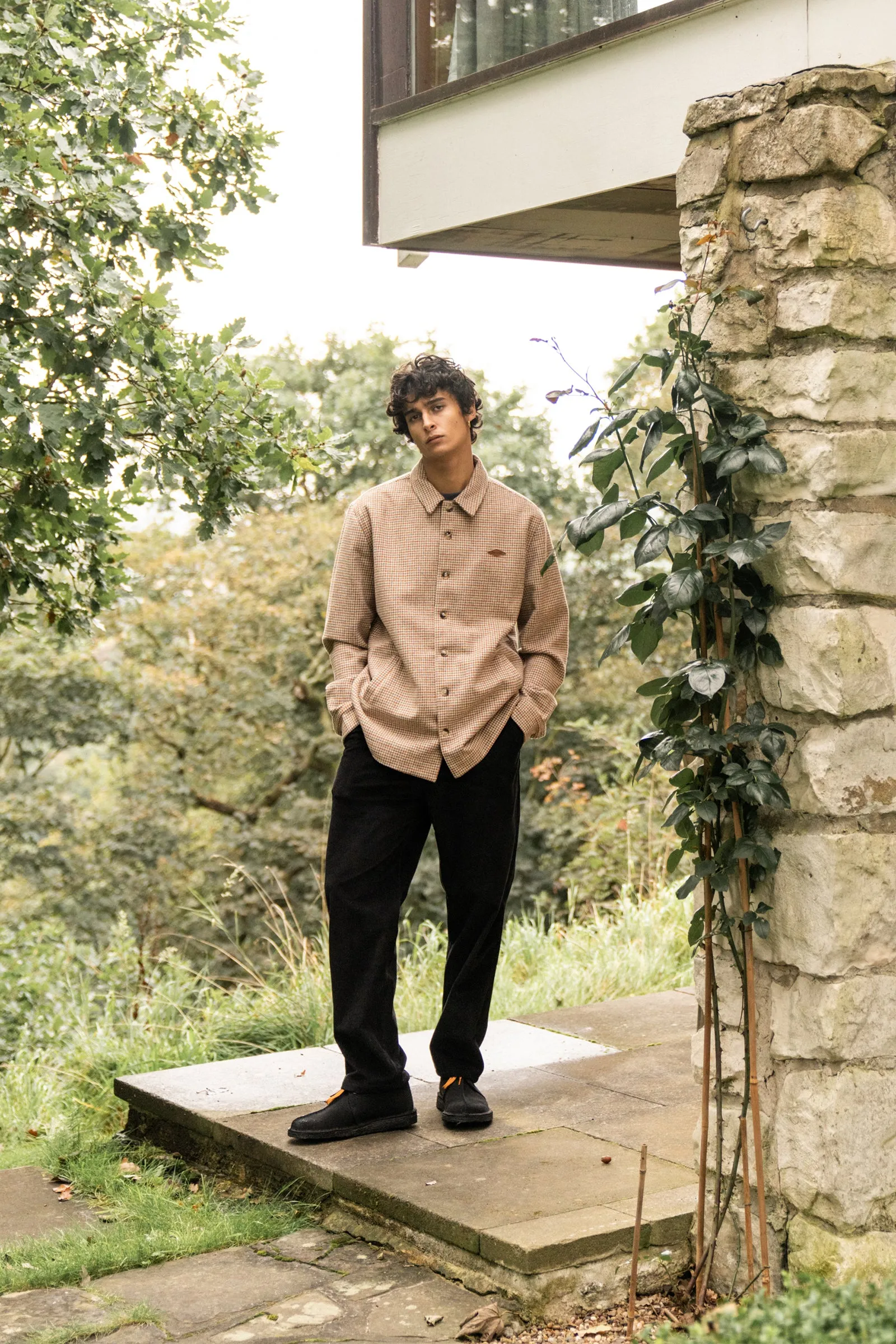 MAXIM DOGTOOTH WOOL COACH JACKET