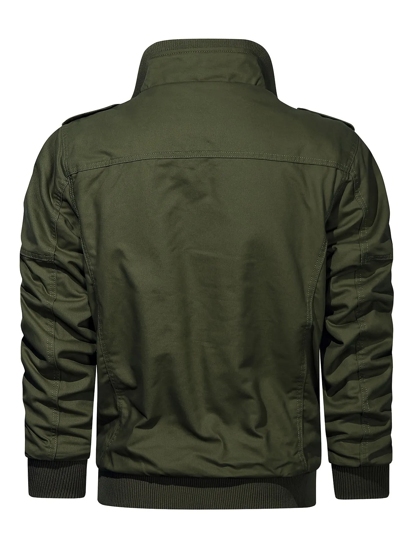 Men's Thick Thermal Jacket With Multi Pockets Zip Front Fleece Lined Cotton Jacket