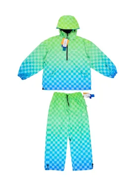 Molocoster 3L Gradient Chess Zipper Fleece Suit - Unisex