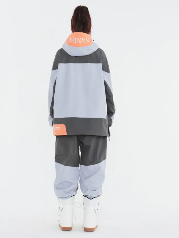 NANDN Colorblock Narrow Mouth Ski Snow Pants - Unisex