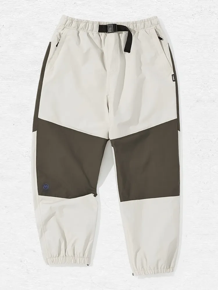 NANDN Colorblock Narrow Mouth Ski Snow Pants - Unisex