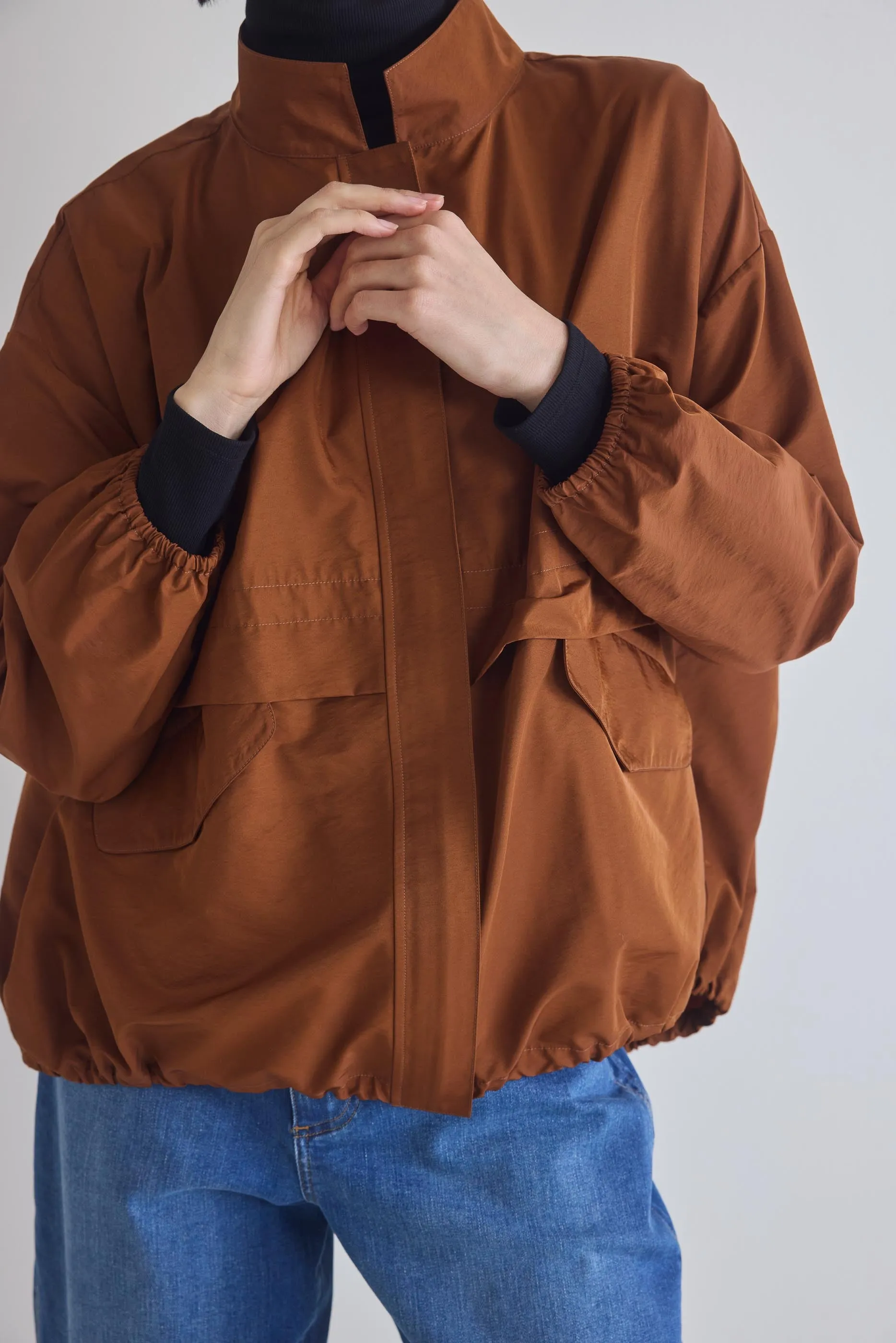 Oversized Windbreaker Jacket