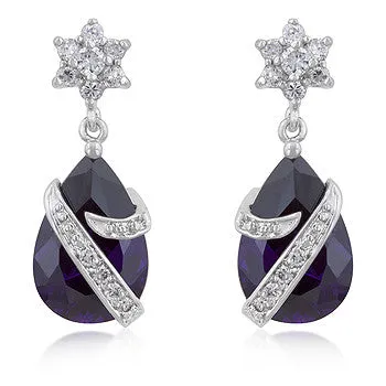 Royal Wrapped Amethyst Earrings