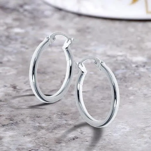 Sterling Silver French Lock Hoops