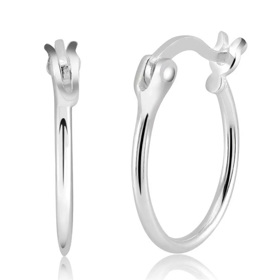 Sterling Silver French Lock Hoops