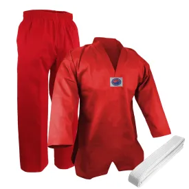 Taekwondo Uniform (V-Neck), Student, Red