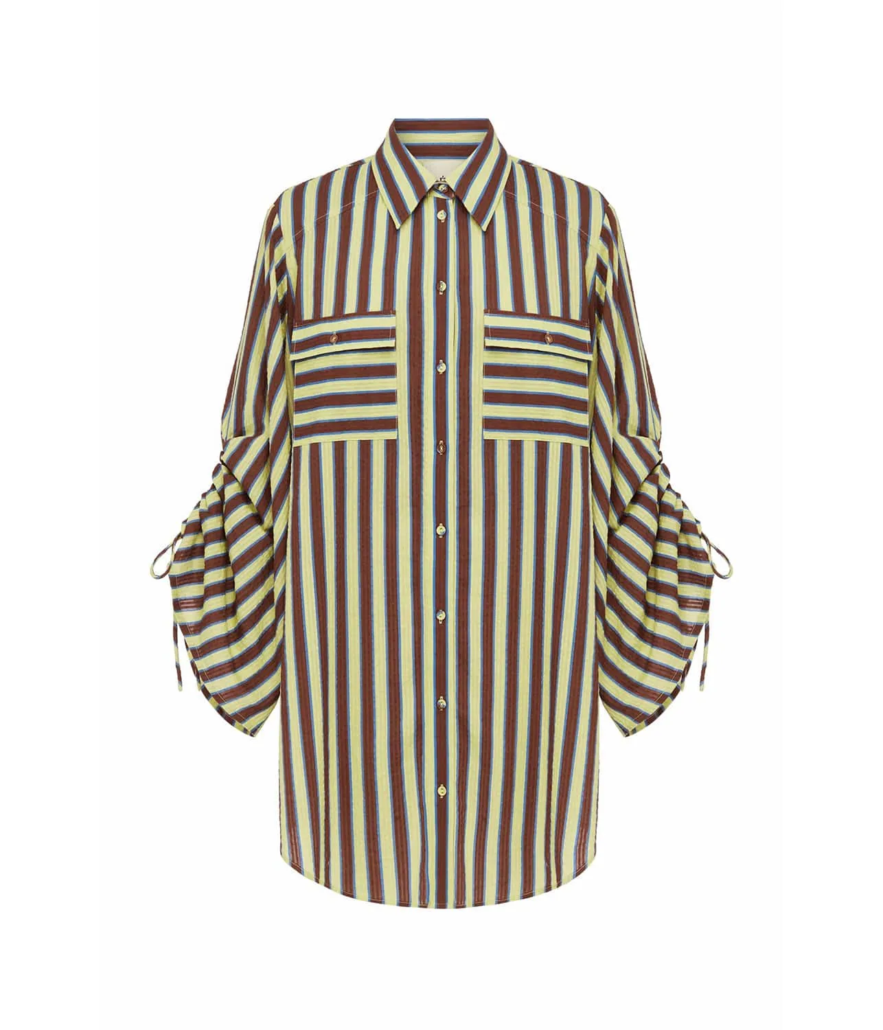 TAMSIN RUCHED BEACH SHIRT