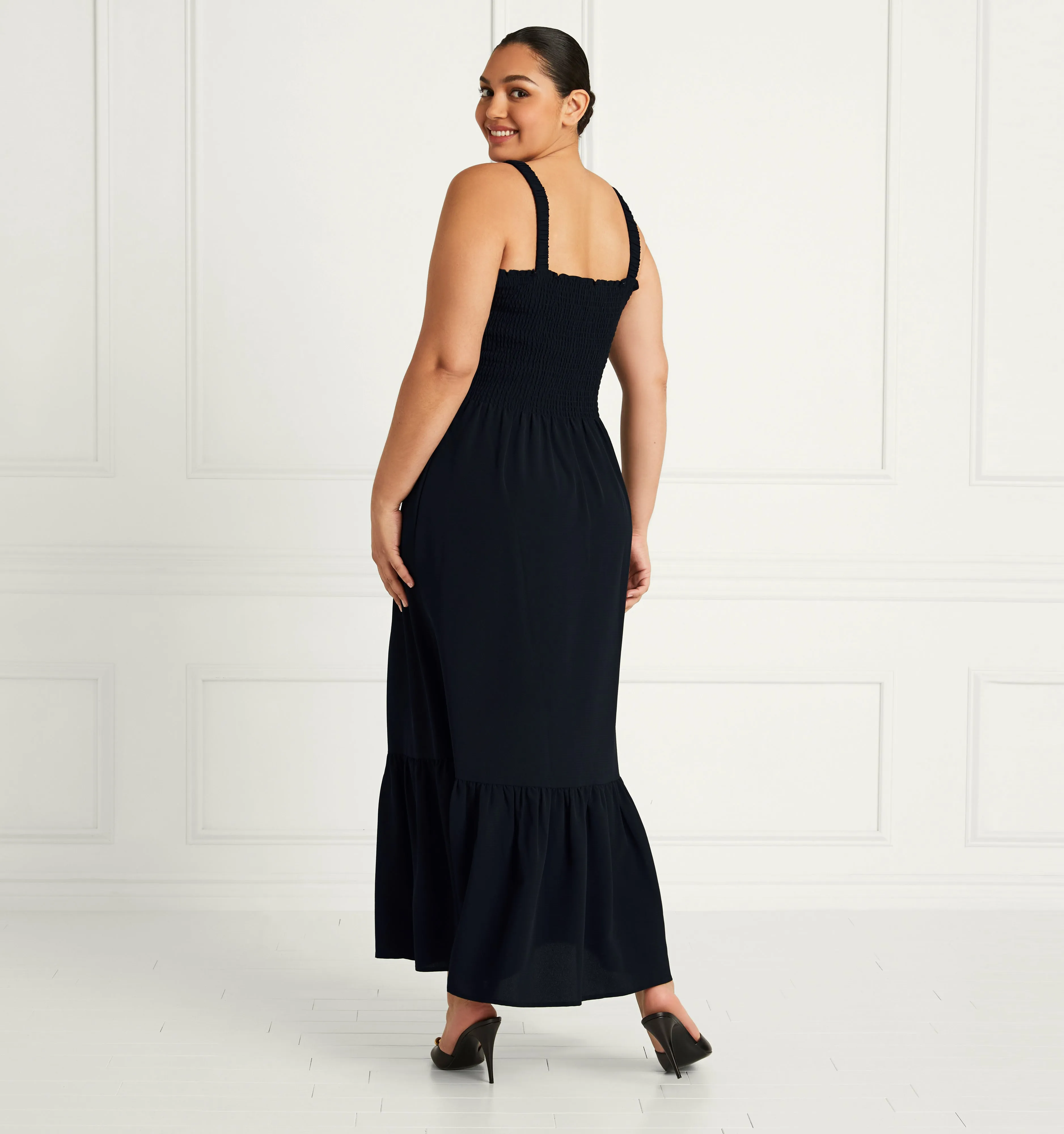 The Anjuli Nap Dress - Black Crepe