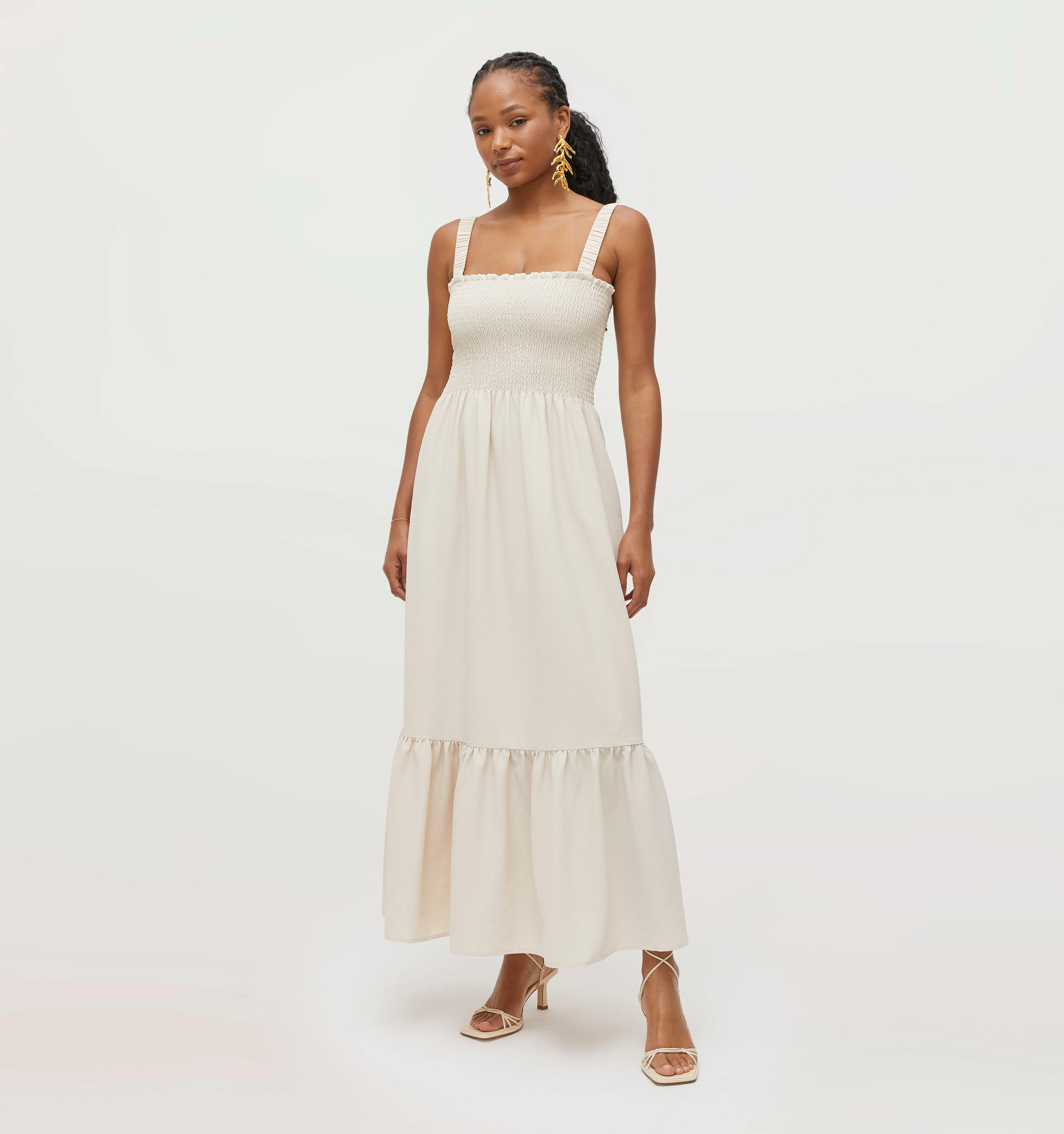 The Anjuli Nap Dress - Sand Crepe