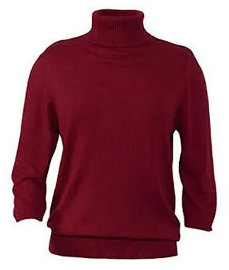 Three Quarter Sleeve Turtleneck Top