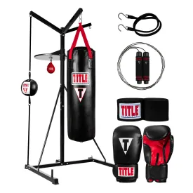 TITLE Boxing 4-Score Punching Bag Stand Bundle