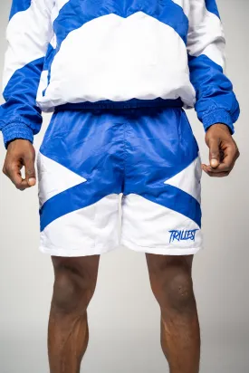 Trillest Panel Windbreaker Shorts - Royal\White