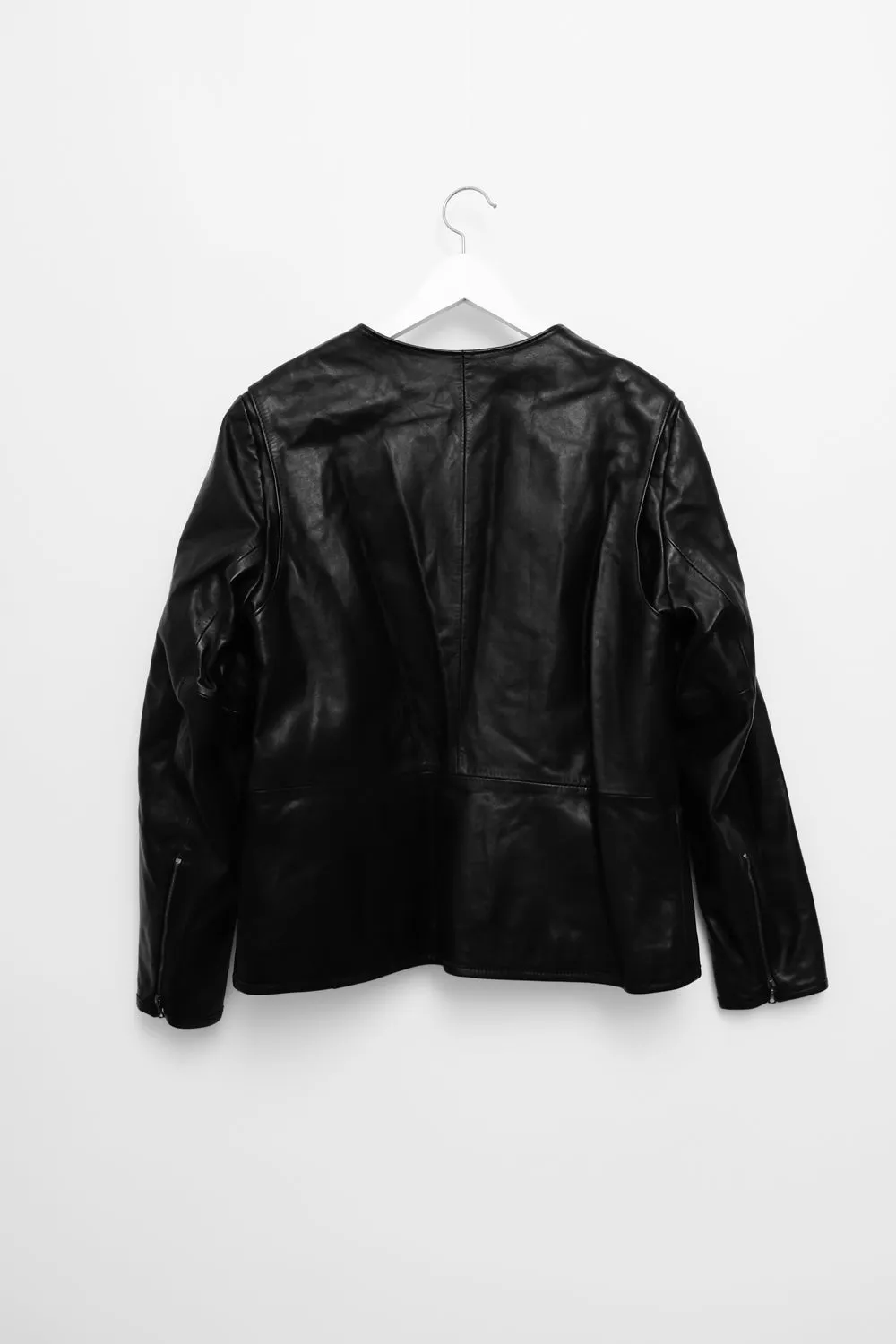 VINTAGE CLEAN BLACK LEATHER JACKET