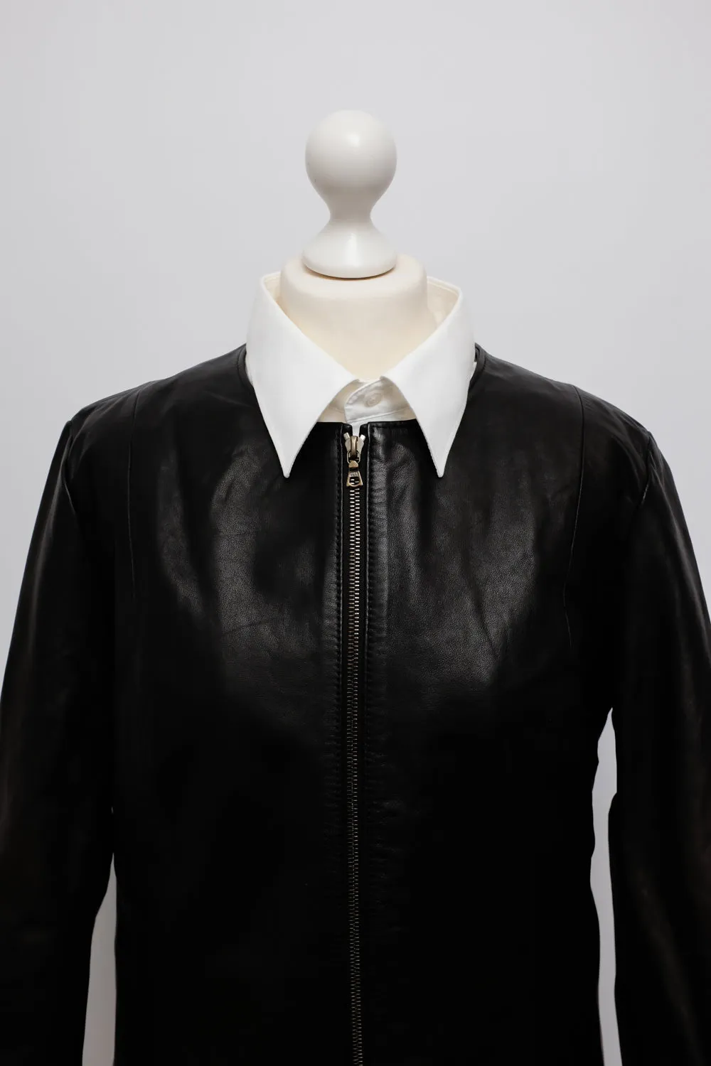 VINTAGE CLEAN BLACK LEATHER JACKET