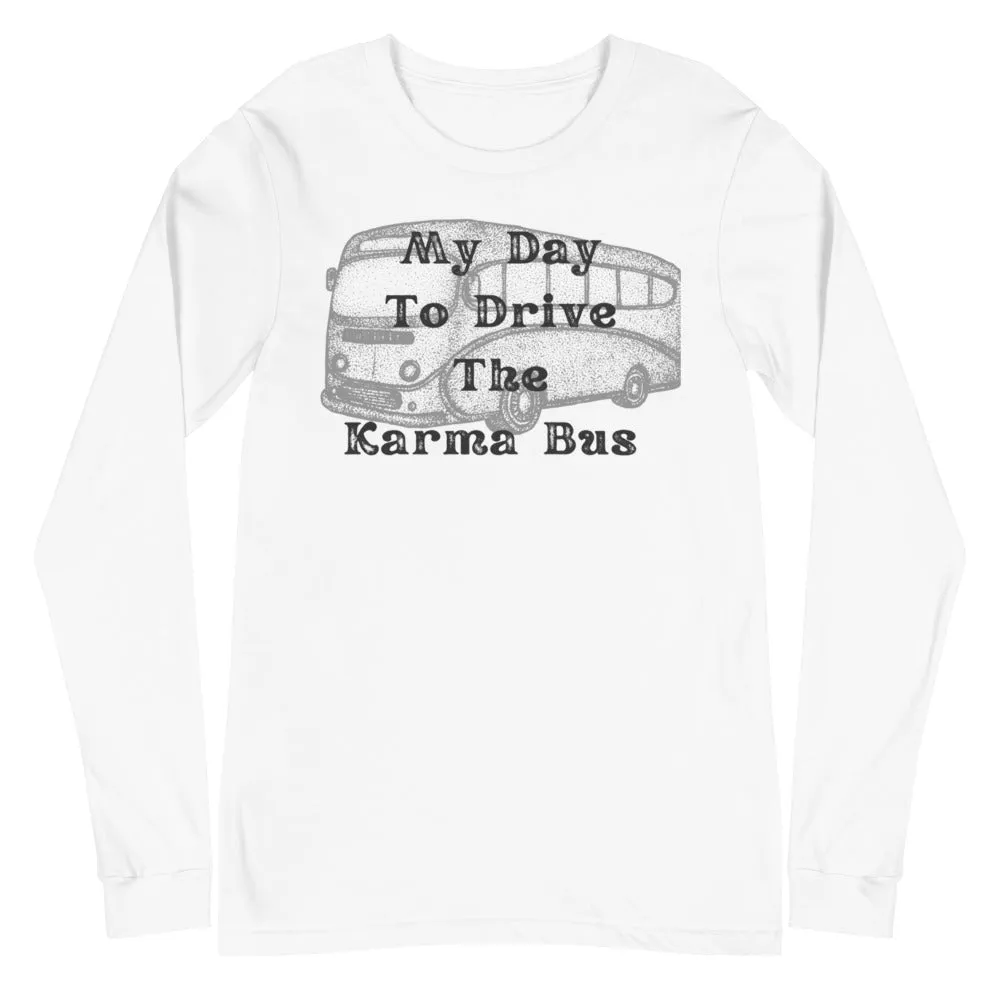 White men's karma long sleeve t-shirt