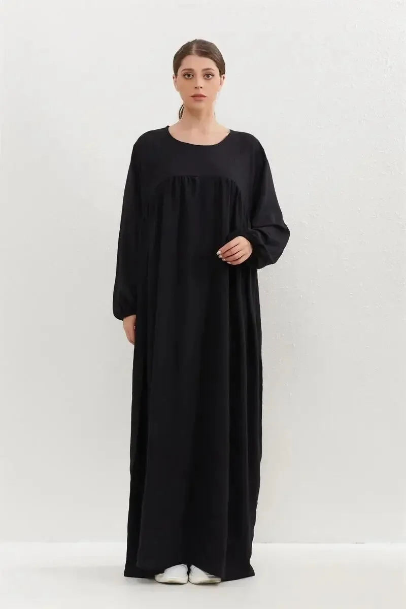 Women O-neck Full Sleeve Maxi Dress