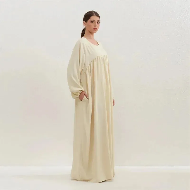 Women O-neck Full Sleeve Maxi Dress