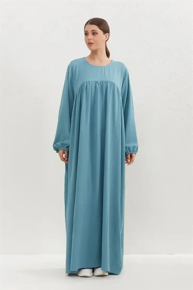 Women O-neck Full Sleeve Maxi Dress