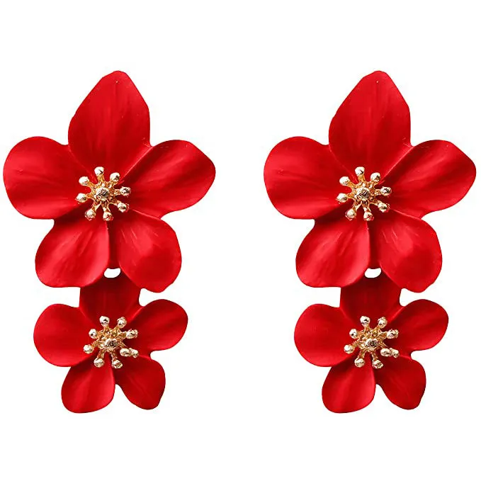 Women's Boho Flower Shaped Daisy Stud Earrings